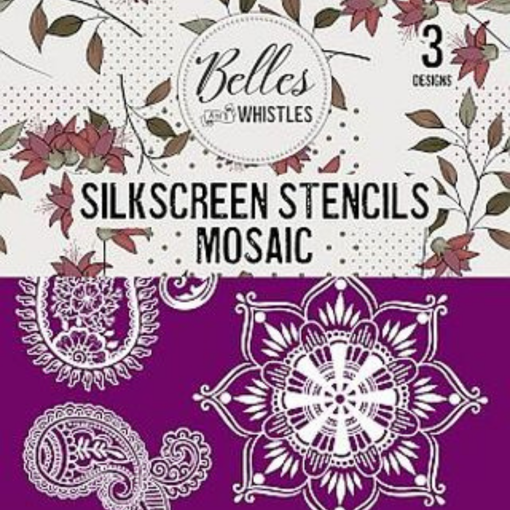 Belles Mosaic Silkscreen Stencil-Levee Art Gallery