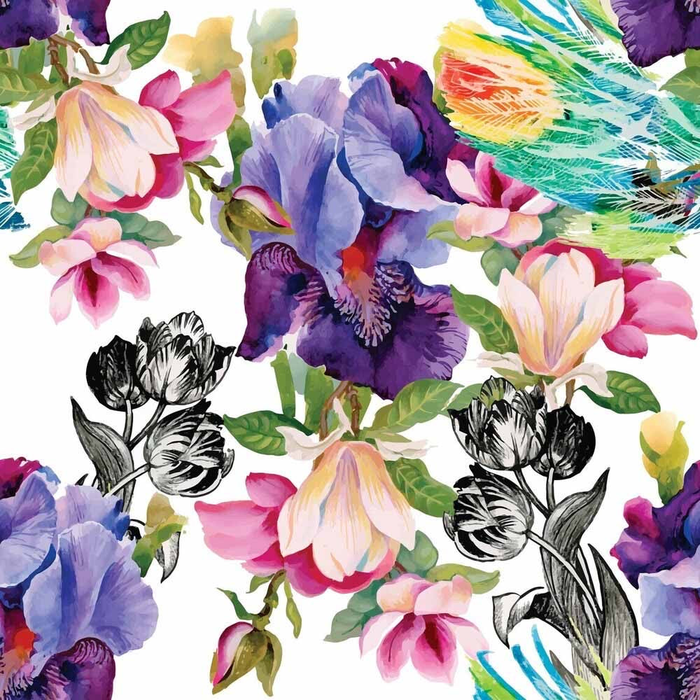 Colourful Floral Decoupage Paper-Levee Art Gallery